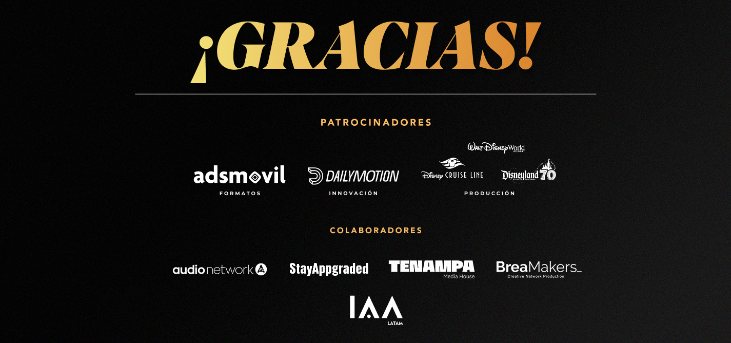 Agradecimiento a los patrocinadores